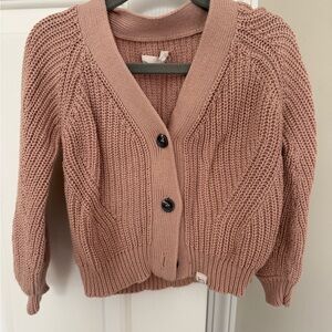 Baby’s  Dusty Rose Knit Button-Front Cardigan Sweater